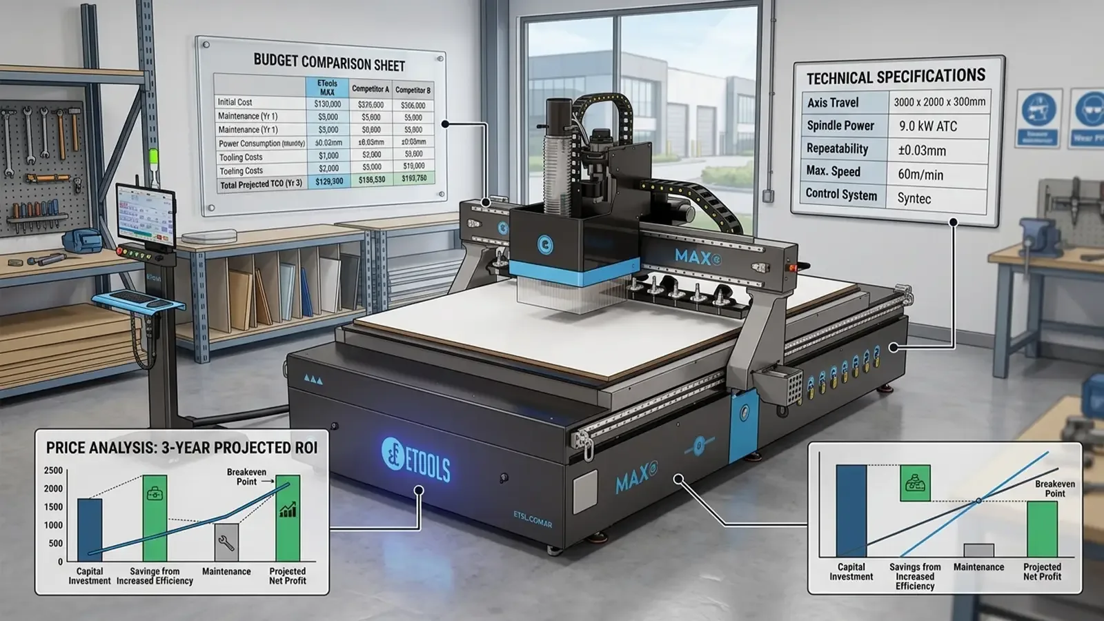 Quanto custa um router CNC? O que define o preço e como comparar orçamentos